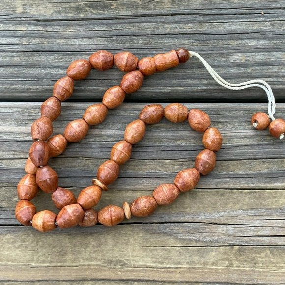 3 Tasbeeh Genuine Wood Prayer Beads Handmade Tasbeh Religious Islamic Beads X3 - Picture 9 of 12